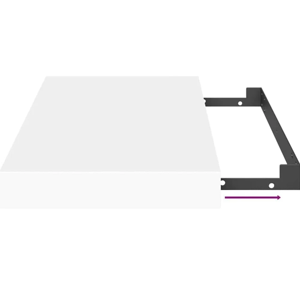 White Floating Wall Shelves 2 pcs 15.7